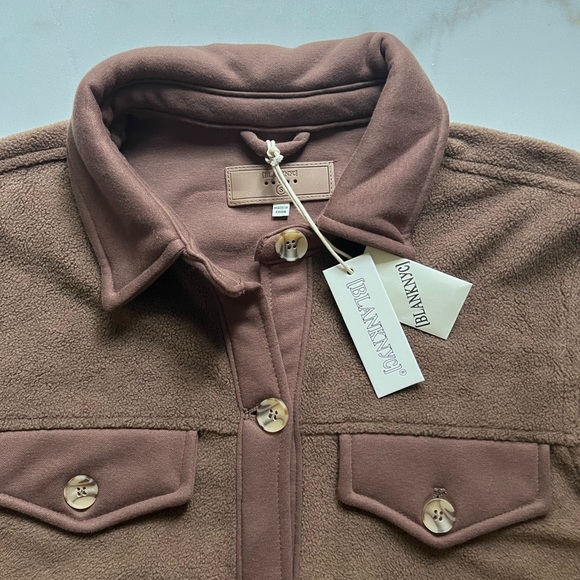Blank NYC Brown Fleece Jacket in Size Small - Picture 2 of 7